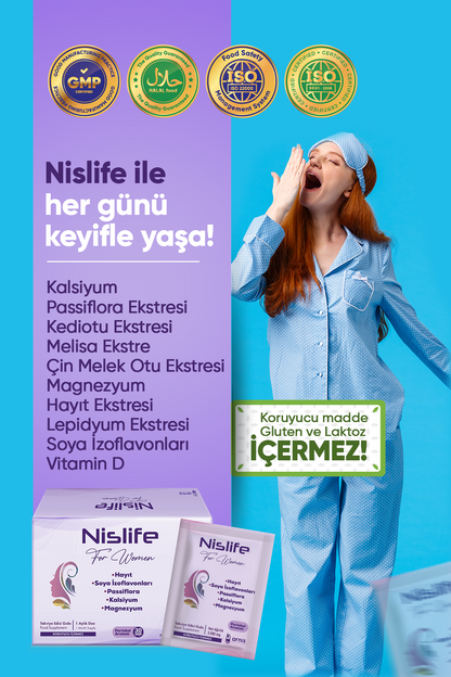 NİSLİFE Hayıt Tohumu, Soya İzoflavonları ve Passiflora İçeren Takviye Edici Gıda